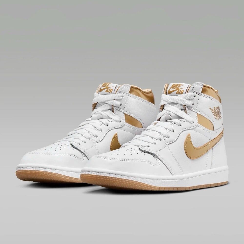 Nike Air Jordan 1 Retro High OG Womens 11.5 /Mens 10 Shoes White Gold FD2596-107